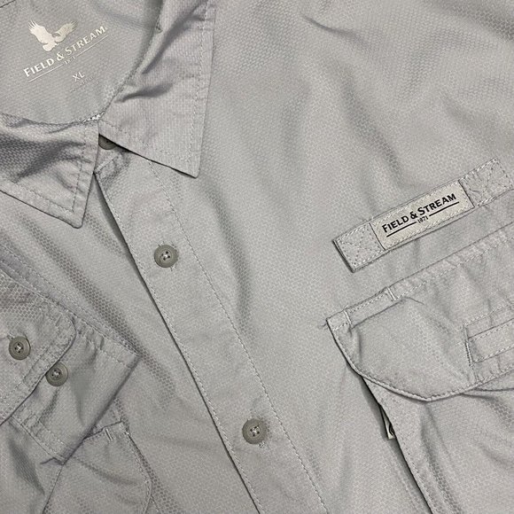 Field & Stream Men’s Long Sleeve Button Up Gray XL Shirt Fishing Hiking Climbing - Picture 1 of 8
